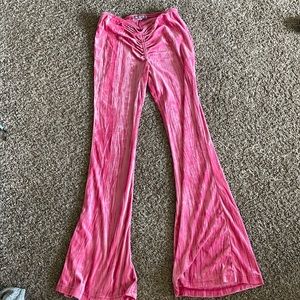 Pink velvet flare leggings ( Size medium women’s) - Other one was canceled